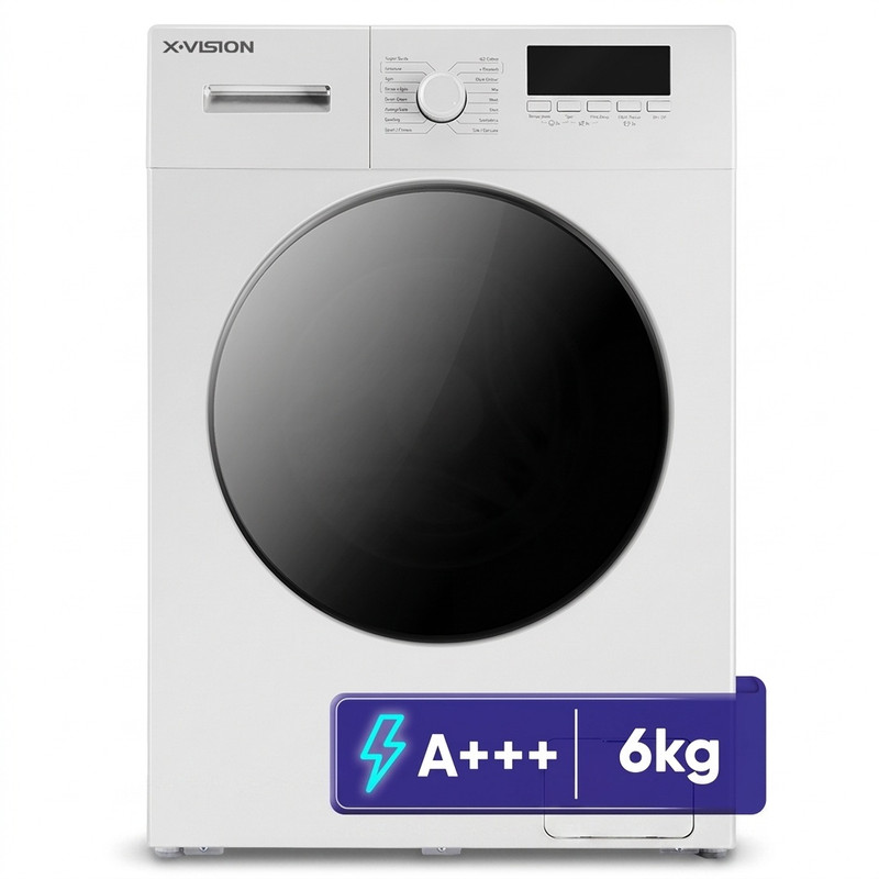 ماشین لباسشویی 6 کیلوگرم اتوماتیک ایکس ویژن مدل TE62-AW